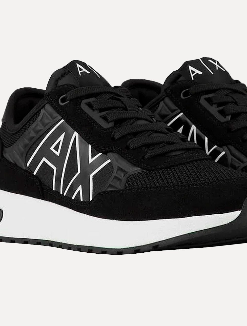 Tênis Armani Exchange Masculino Sneaker AX Maxi Logo Black