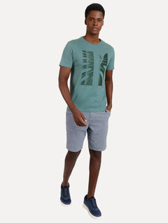 Bermuda Aramis Masculina Chino Cotton Azul Marinho Mescla