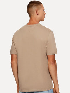 Camiseta Tommy Hilfiger Masculina Essential V-Neck Marrom Claro