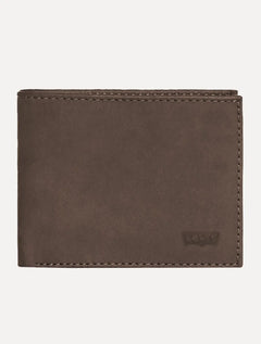 Carteira Levis Masculina Batwing Logo Flat Bifold  Marrom