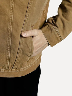 Jaqueta Jeans Levis Masculina Sherpa Trucker Marrom