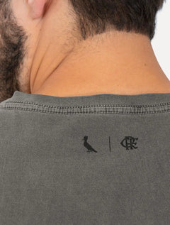 Camiseta Reserva Masculina Sempre Hei De Ser Fla Stoned Chumbo