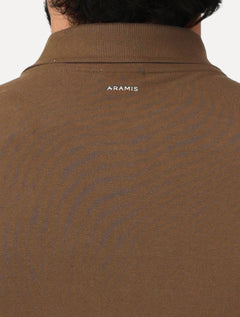 Polo Aramis Masculina Basic Piquet Mono Marrom