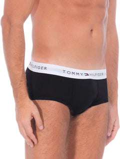 Cueca Tommy Hilfiger Cotton Stretch Brief Preta Pack 3UN
