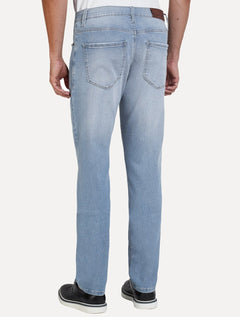 Calça Dudalina Jeans Masculina Slim Denim Malha Clara