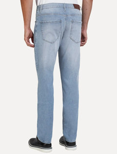 Calça Dudalina Jeans Masculina Slim Denim Malha Clara