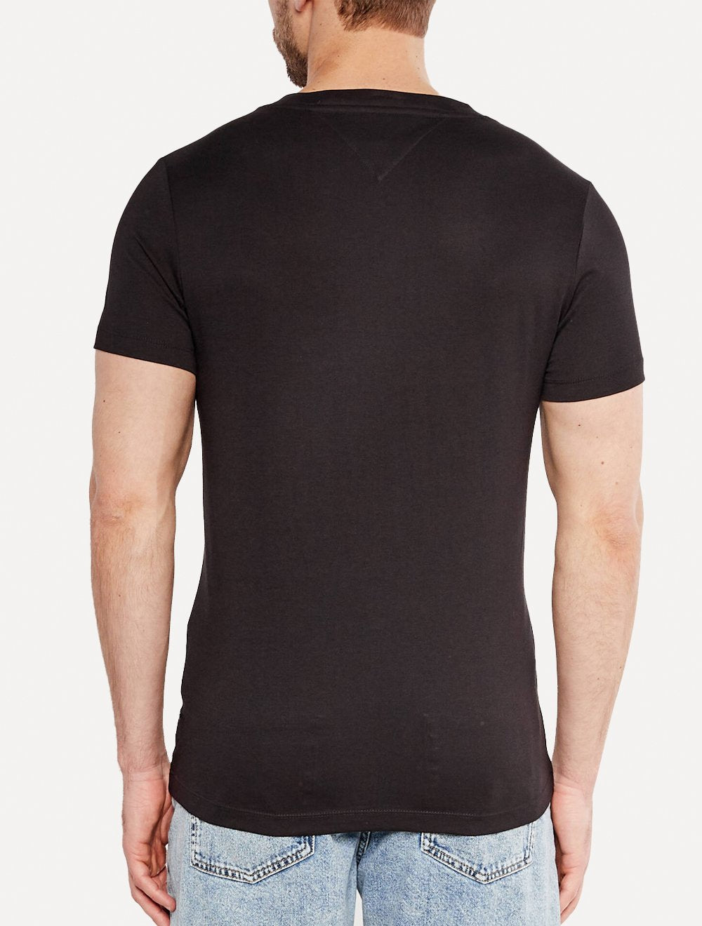 Camiseta Tommy Hilfiger Masculina Columbus Roundle Logo Preta
