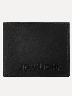 Carteira John John Masculina Couro Basic Down Logo Preta
