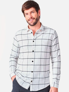 Camisa Reserva Masculina Xadrez Speedy Check Off-White