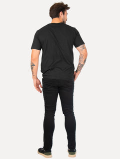 Camiseta John John Masculina Regular New Divided Preta
