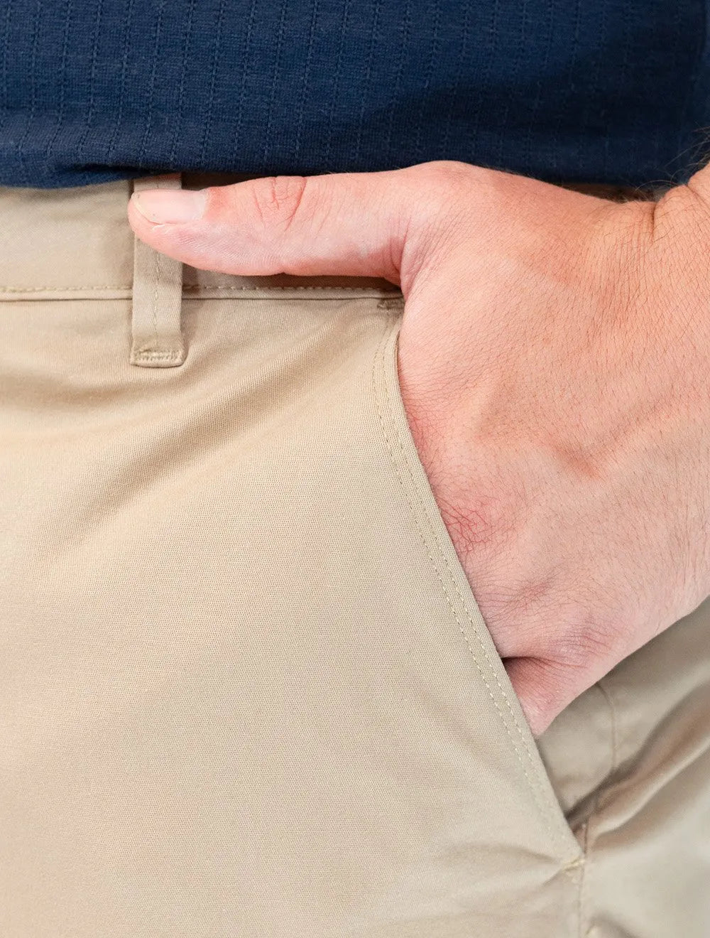 Bermuda King & Joe Masculina Slim Sarja Cáqui