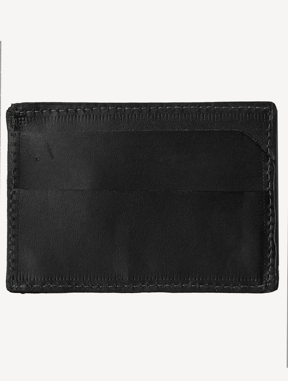 Carteira Calvin Klein Jeans Porta Cartão Couro Queima CK Preta