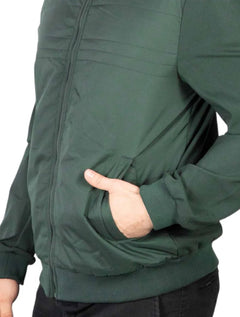 Jaqueta Aramis Masculina Nylon e Malha Bomber Liquid Repeller Verde Militar