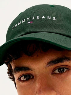 Boné Tommy Jeans Masculino Linear Logo Verde