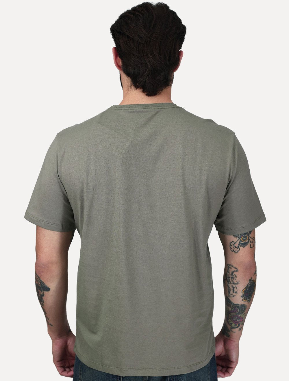 Camiseta Individual Masculina Comfort Estampada Steering Verde Médio