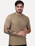 Camiseta Calvin Klein Jeans Masculina Institutional Light New Logo Cáqui Médio