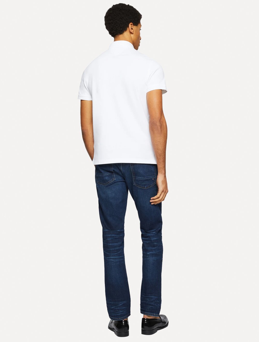 Polo Tommy Hilfiger Masculina Slim 1985 Branco