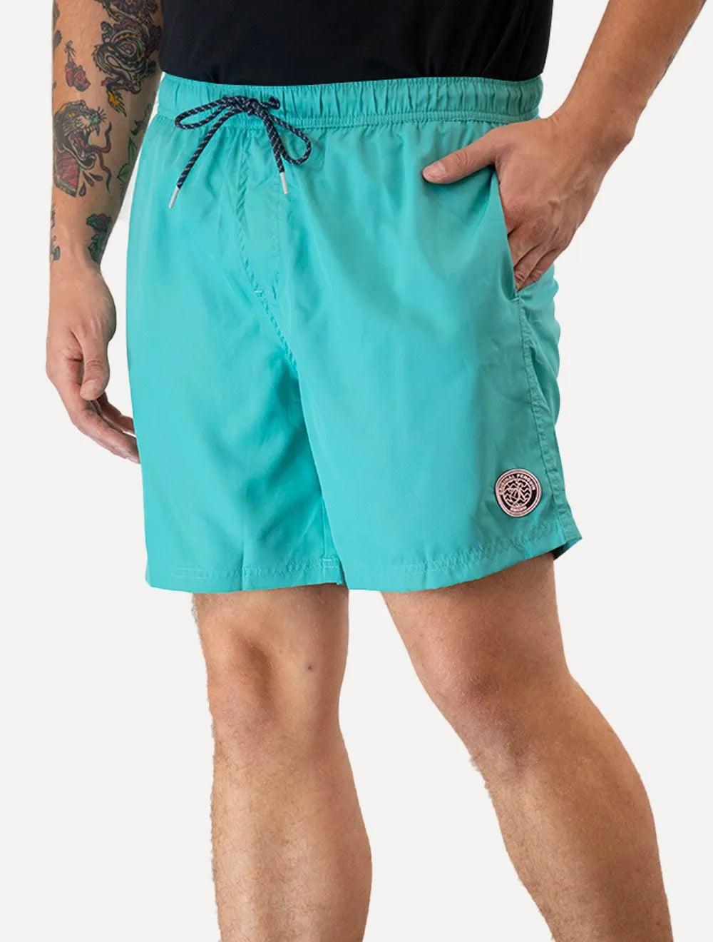 Short Original Penguin Masculino D'Água Basic Patch Verde Sage
