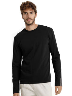 Blusa Replay Masculina Manga Longa Losango Negativo Preta