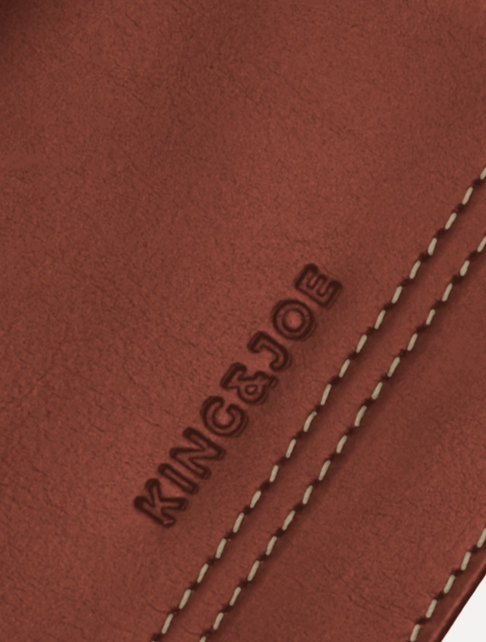 Carteira King & Joe Masculina Couro Horizontal Pesponto Conhaque