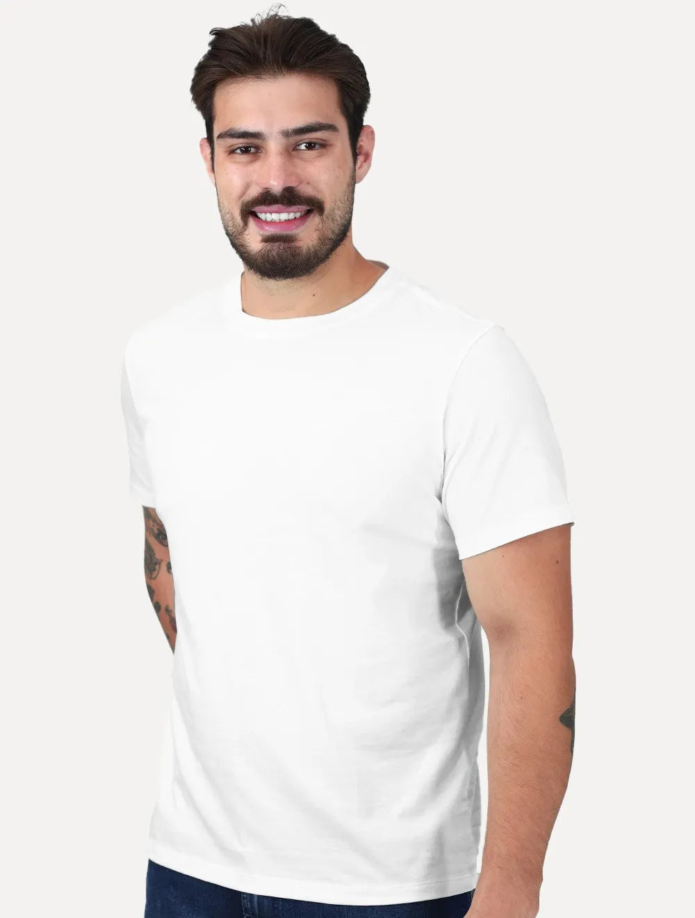 Camiseta Ellus Masculina Pima Cotton Mirror Classic Branca