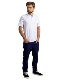 Polo U.S. Polo Assn Masculina Piquet Authentic White Logo Branca