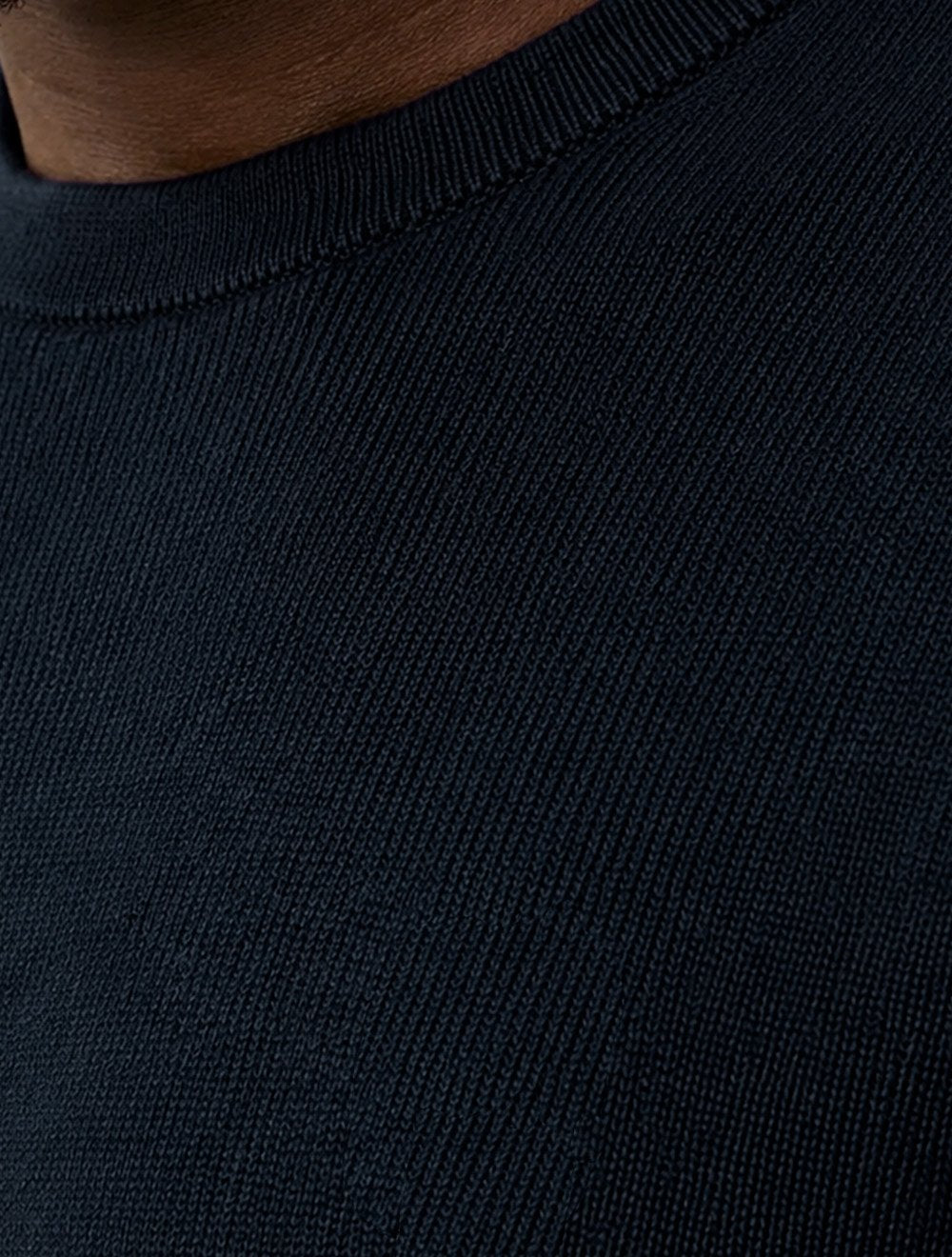 Suéter Calvin Klein Jeans Masculino Tricot Gola Careca Liso Azul Marinho