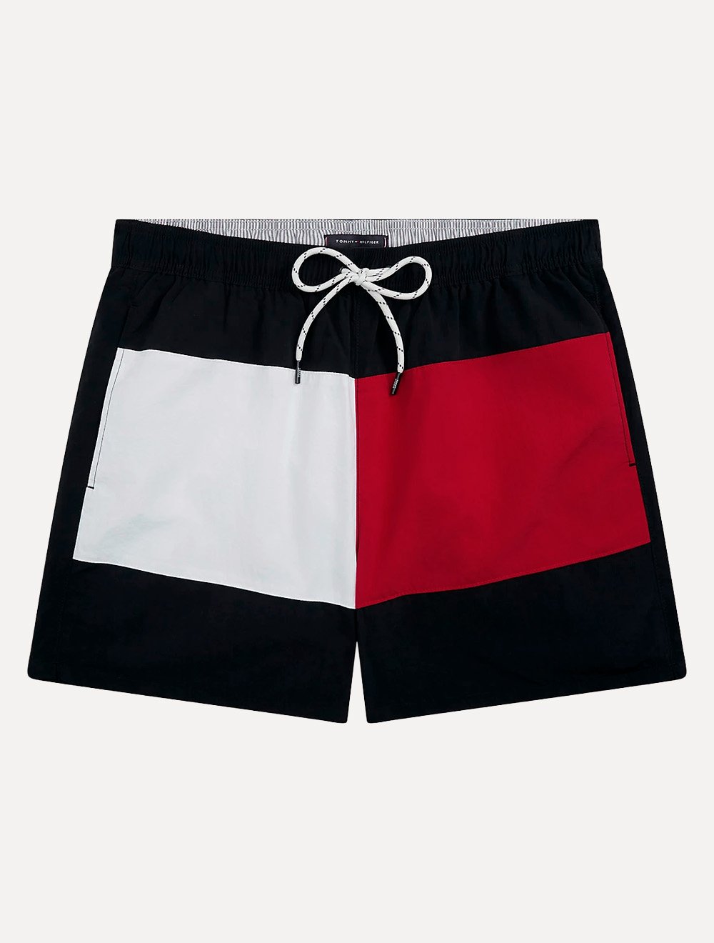 Short Tommy Hilfiger Medium Drawstring Big Colourblock Azul Marinho
