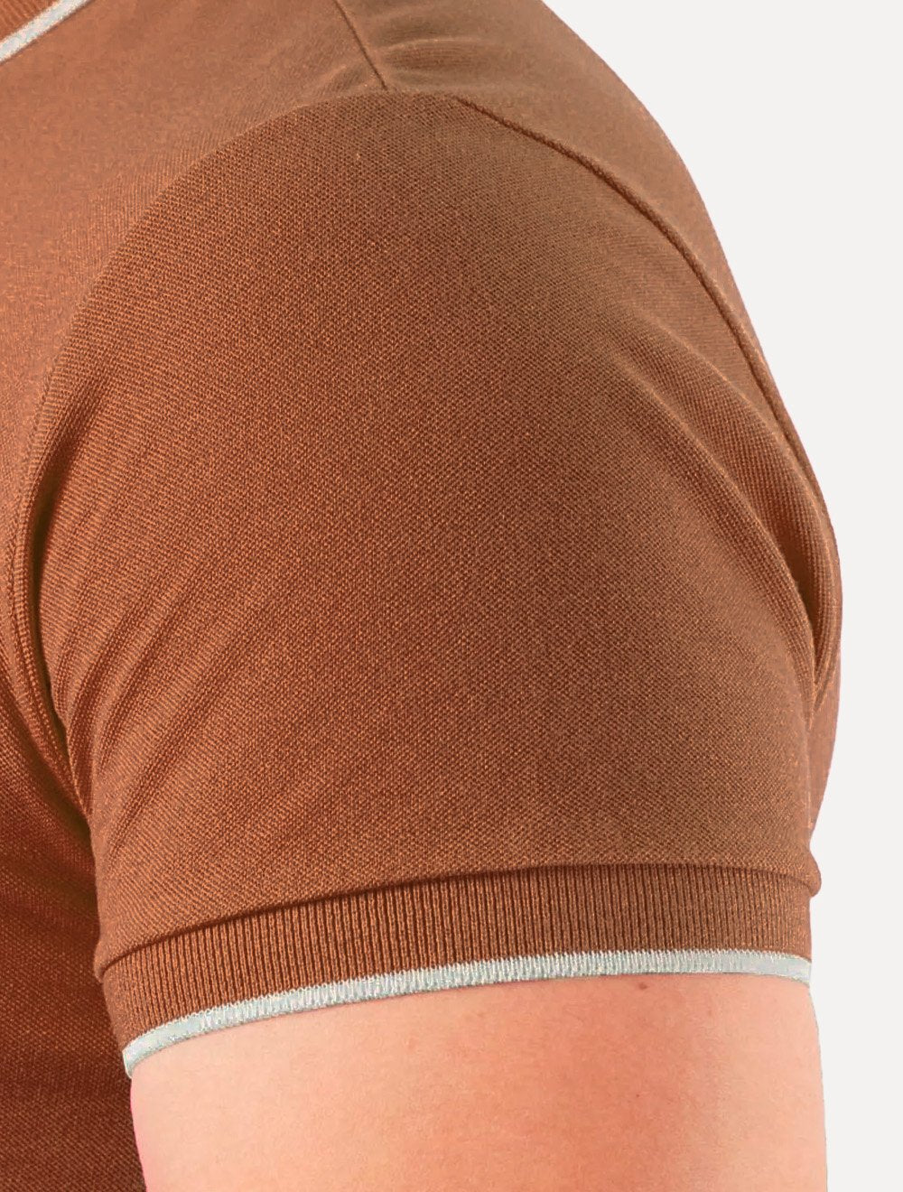 Polo Colcci Masculina Piquet Slim Light Logo Marrom