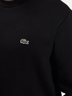 Moletom Lacoste Masculino Crewneck Classic Croco Preto