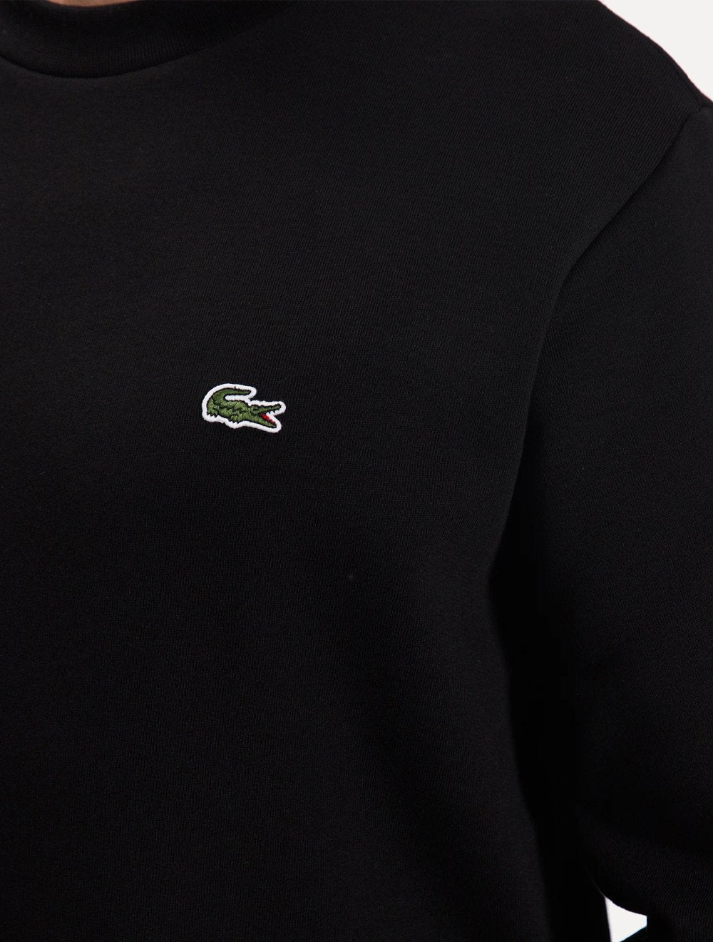 Moletom Lacoste Masculino Crewneck Classic Croco Preto