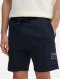 Bermuda Tommy Hilfiger Moletom Masculina Flag Logo Badge Azul Marinho