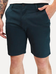 Bermuda King & Joe Masculina Slim Flex Cetim Azul Marinho