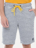 Bermuda King & Joe Sarja Masculina Comfort Malha Listrada Off-White