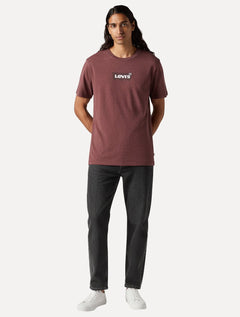 Camiseta Levis Masculina Logo Pequeno Batwing Classic Vermelha Escura
