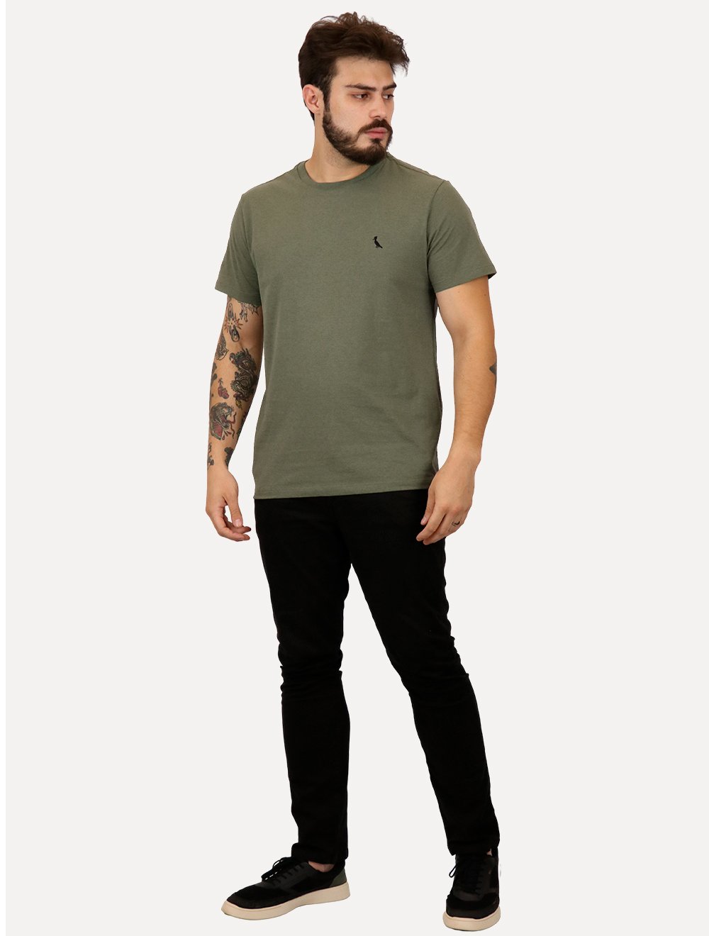 Camiseta Reserva Masculina Regular Paris Verde Militar