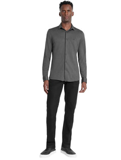 Camisa Aramis Masculina Manga Longa Slim Malha Dupla Chumbo