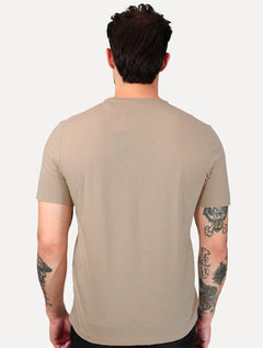 Camiseta Individual Masculina Comfort Pima Soft Touch Logo Marrom Médio