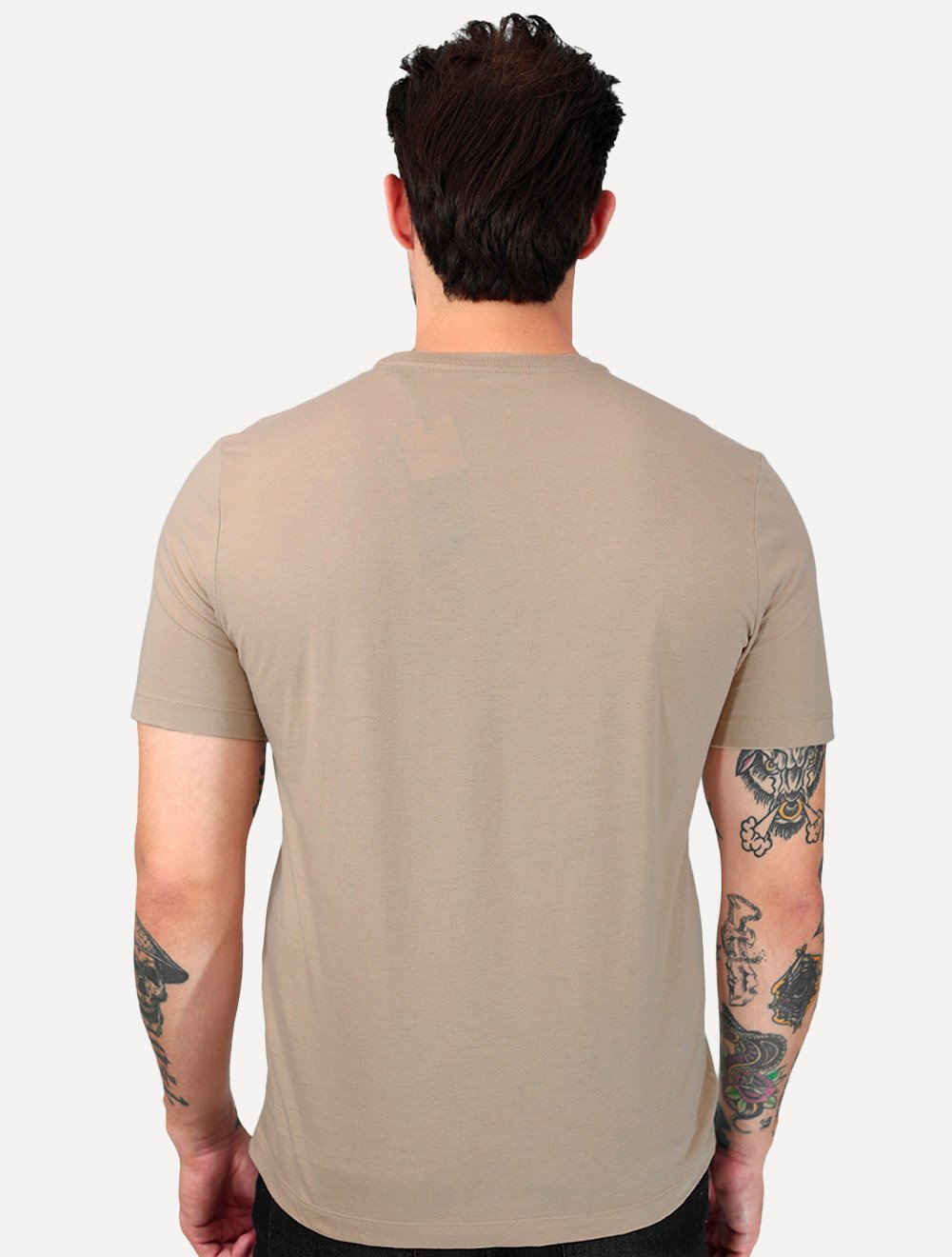 Camiseta Individual Masculina Comfort Pima Soft Touch Logo Marrom Médio