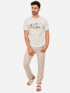 Camiseta John John Masculina Regular City Map Off-White