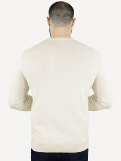 Suéter Calvin Klein Jeans Masculino Crewneck Tricot Liso Areia
