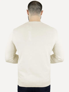 Suéter Calvin Klein Jeans Masculino Crewneck Tricot Liso Areia