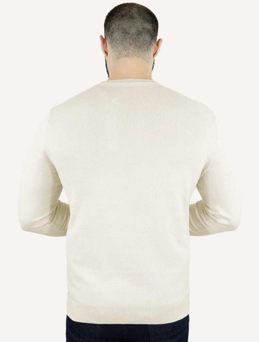 Suéter Calvin Klein Jeans Masculino Crewneck Tricot Liso Areia