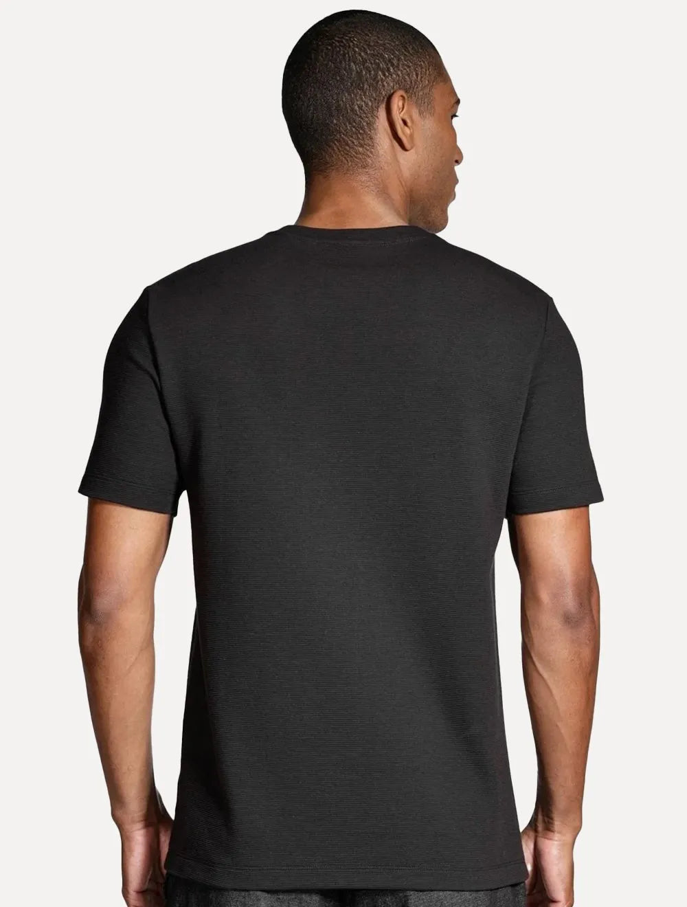 Camiseta Aramis Masculina Regular Textura Ottoman Preta