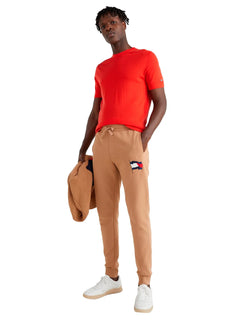 Calça Tommy Hilfiger Moletom Motion Flag Taped Cáqui