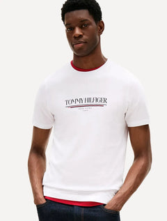 Camiseta Tommy Hilfiger Masculina Brand Love Big Branca