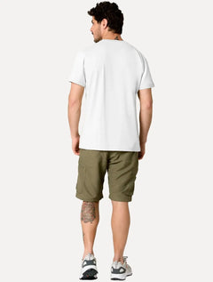 Camiseta Columbia Masculina Basica Logo Bordado Branca