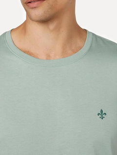 Camiseta Dudalina Masculina Ultrasoft Pima Cotton Logo Verde Claro