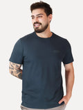 Camiseta Dudalina Masculina Regular Badge Logo Azul Marinho