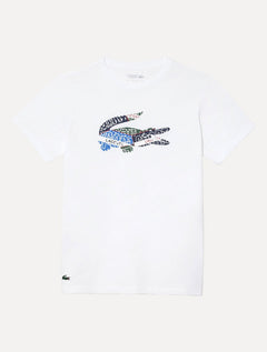 Camiseta Lacoste Masculina Sport Cotton Jersey Logo Branca
